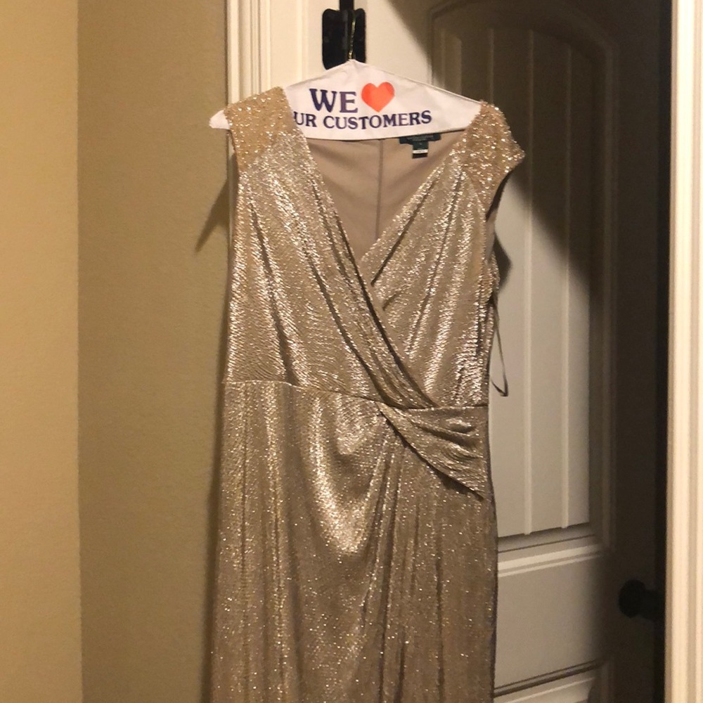 Golden Ralph Lauren Evening Dress